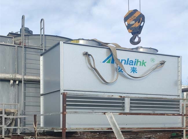 閉式冷卻塔施工現(xiàn)場(chǎng)